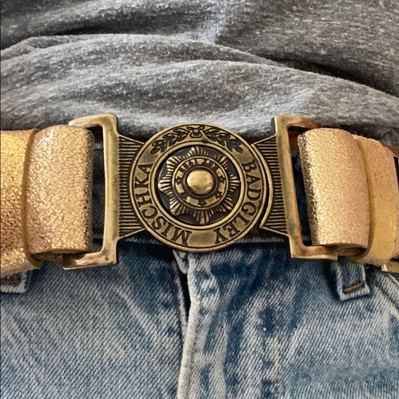 Badgley Mischka Accessories - Badgley Mischa gold leather belt